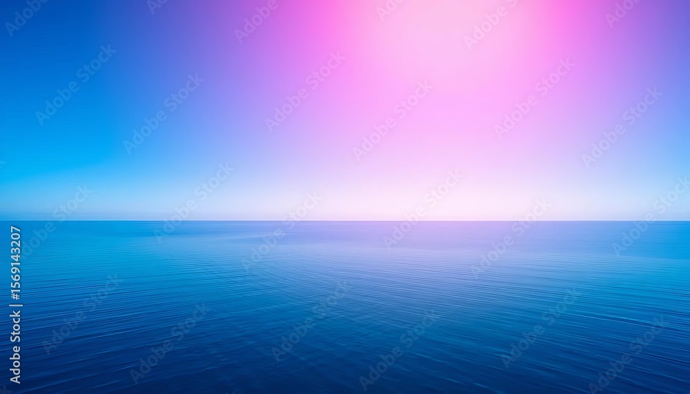 Obraz premium Serene gradient from deep to light blue, cloudless sky, serene, up