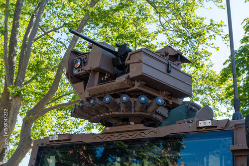 Tank with a gun on top of it