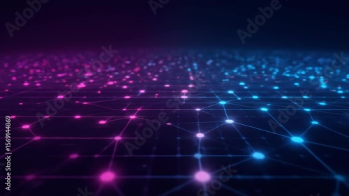 Abstract Network Visualization: Futuristic Digital Landscape