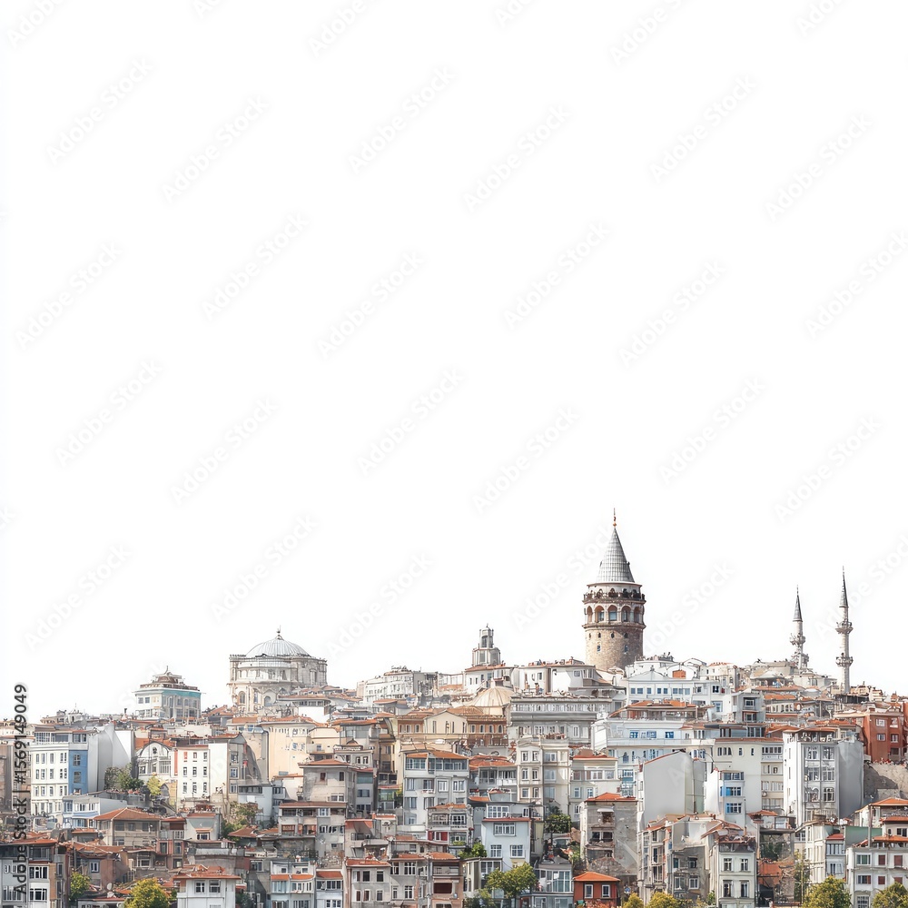 Fototapeta premium Panoramic cityscape of old town
