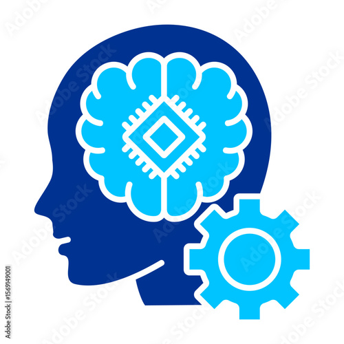Transhumanism Simple Icon Vector Illustration Concept