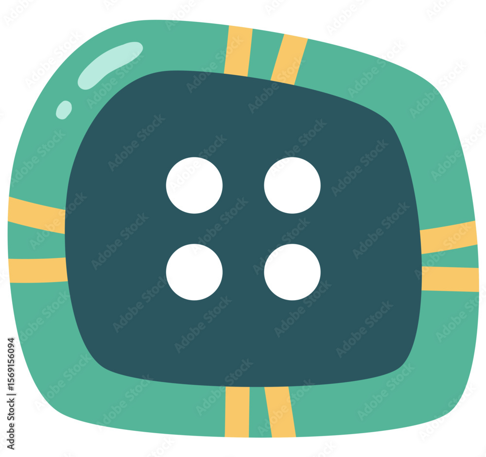 Fototapeta premium Cute Colorful Sewing Button Accessories Vector Illustration