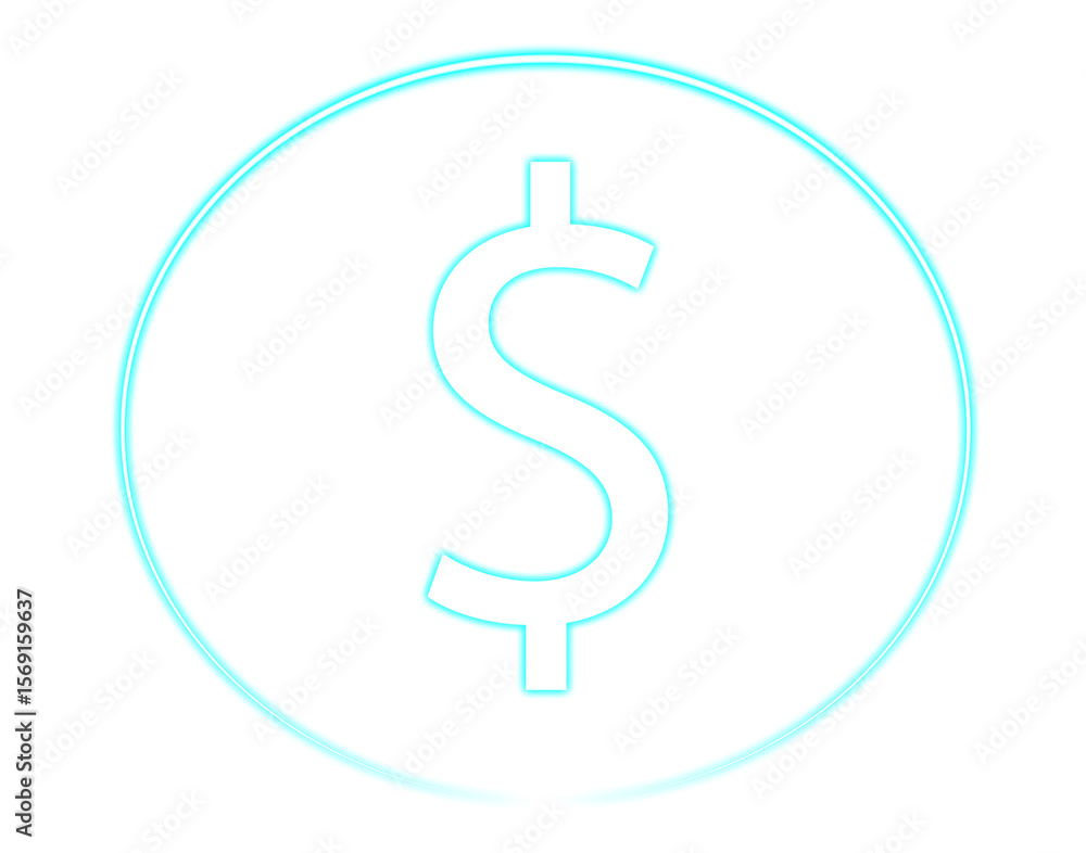 Glowing neon light effect dollar sign, design for dollar sign with neno light effect on transparent or white background. Glowing neon light effect dollar sign, design for dollar sign with neno light effect on transparent or white background.