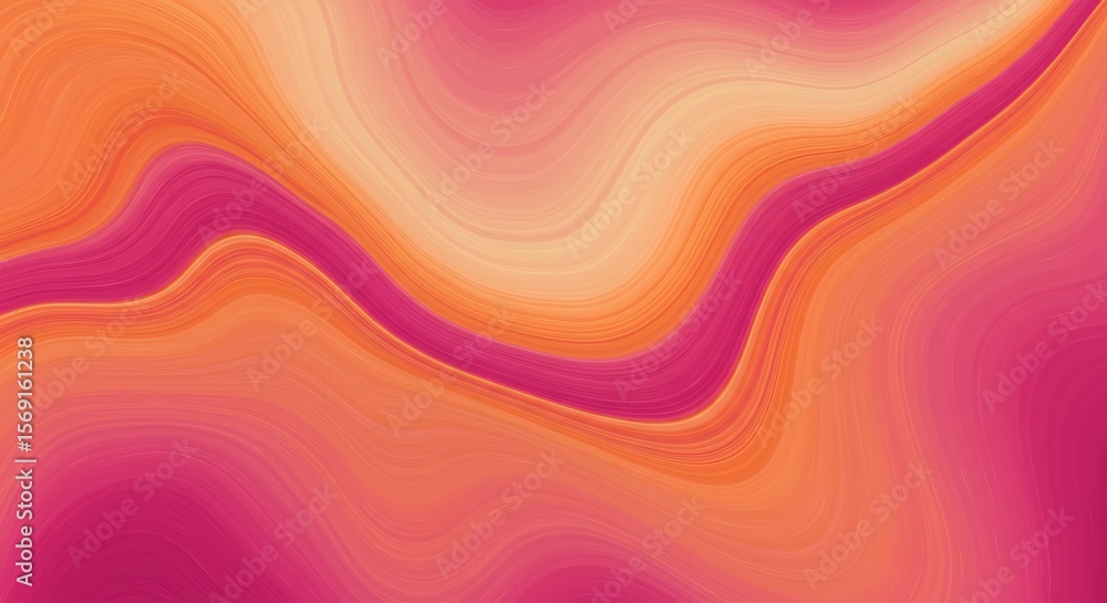 Abstract Flowing Lines in Pink and Orange Abstract Flowing Lines in Pink and Orange
