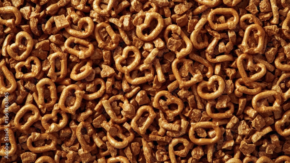 Surface of crispy salted pretzels snack close-up texture background fo Surface of crispy salted pretzels snack close-up texture background fo