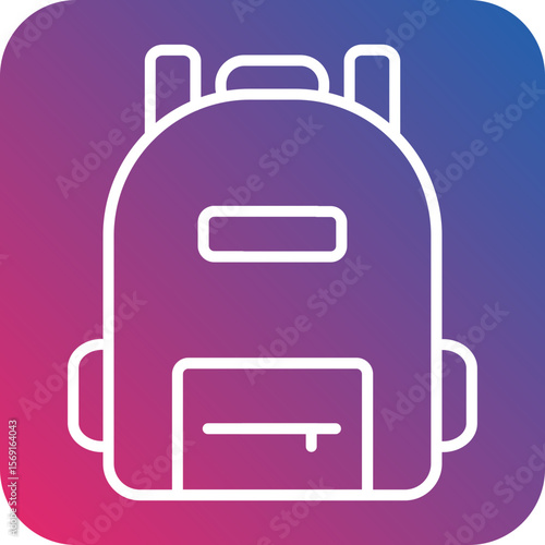 Bagpack line icon style