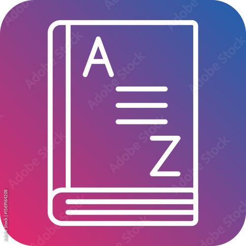 Dictionary line icon style
