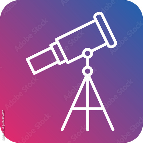 Telescope line icon style