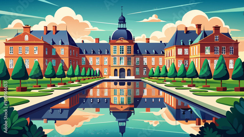 University of Copenhagen, Denmark – Historic halls and symmetrical gardens reflect minimalist Scandinavian aesthetics bathed in clean daylight.