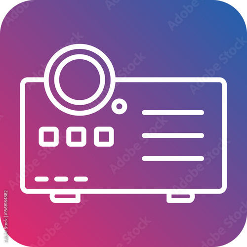 Projector line icon style