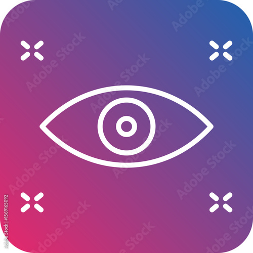 Vision line icon style