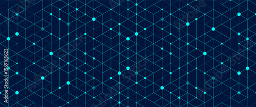 Abstract digital blockchain cube blocks concept. 3D big data cubes quantum computer technology idea. Artificial intelligence data core cubes design element