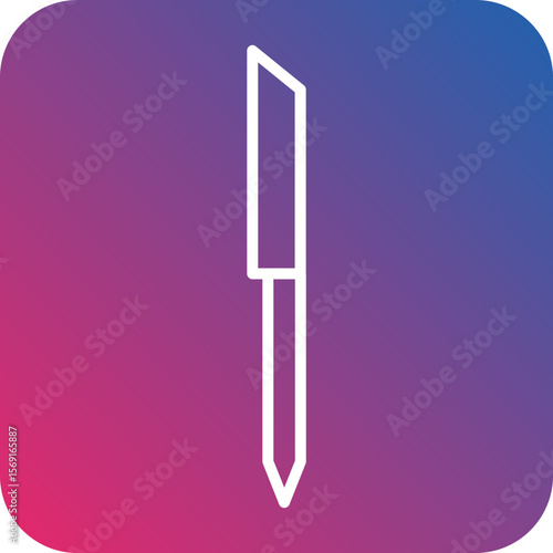 Bread Knife line icon style
