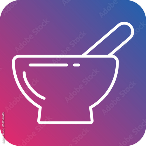 Mortar line icon style