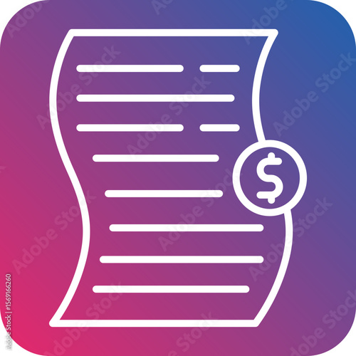 Bill line icon style
