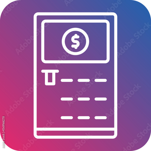 Atm Machine line icon style