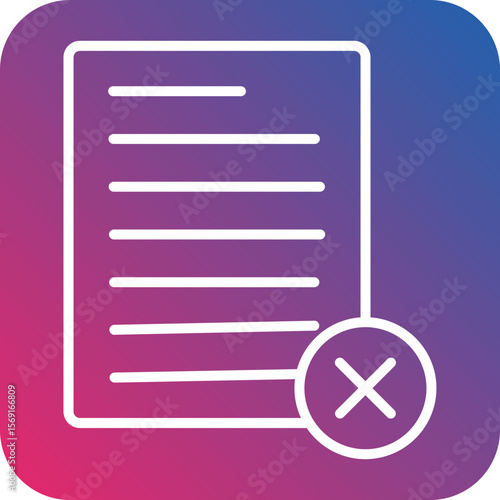 Rejected Project Line Icon Style