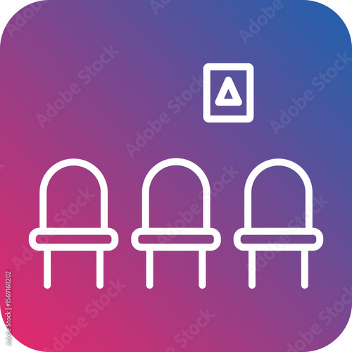 Waiting Room Line Icon Style