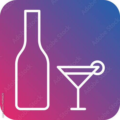 Beverage Line Icon Style