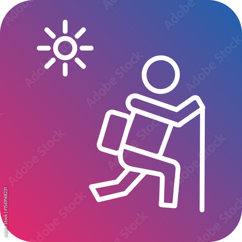 Tourist Line Icon Style