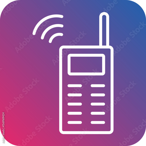 Walkie Talkie Line Icon Style