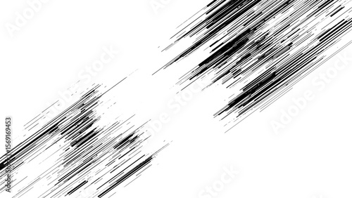 Abstract watercolor background, black stripes on transparent background