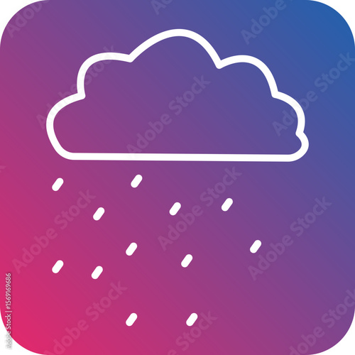 Rainy Line Icon Style