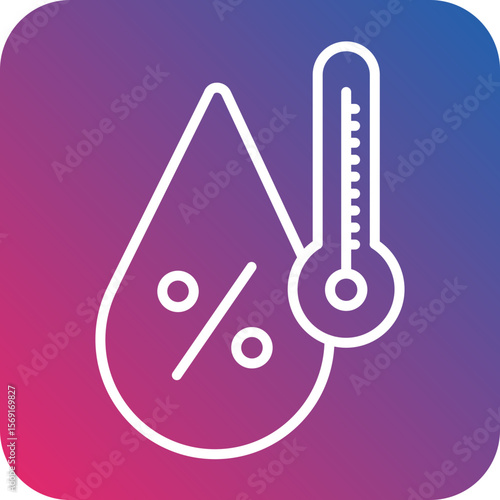 Humidity Line Icon Style