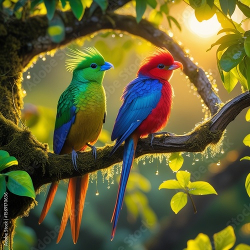 pair of parrots