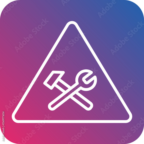 Under Construction Line Icon Style