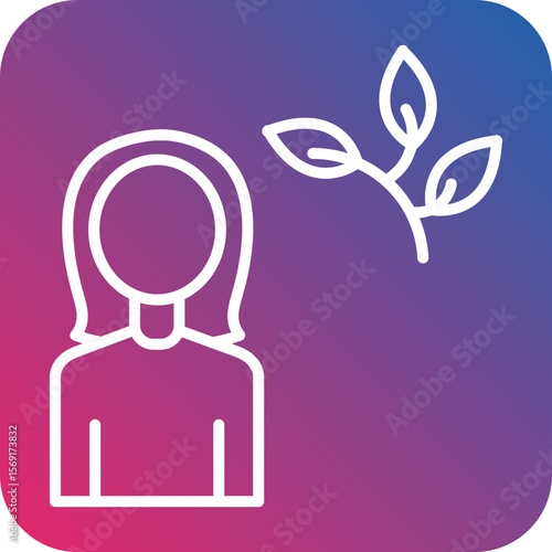 Ecologist Line Icon Style