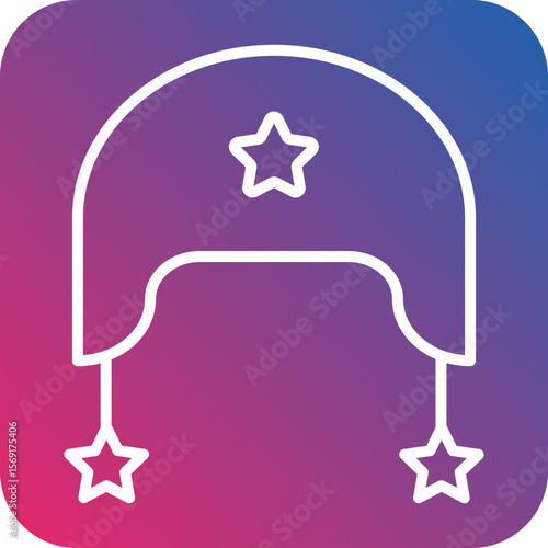Earflaps Line Icon Style