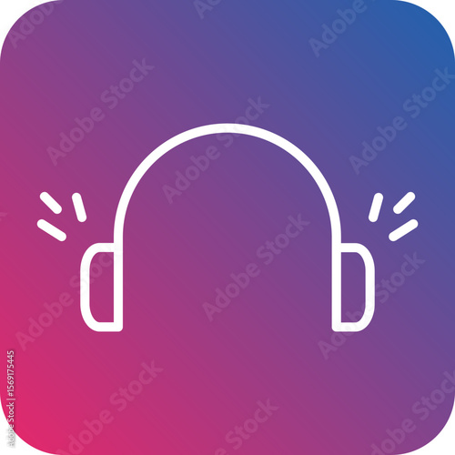 Earmuffs Line Icon Style