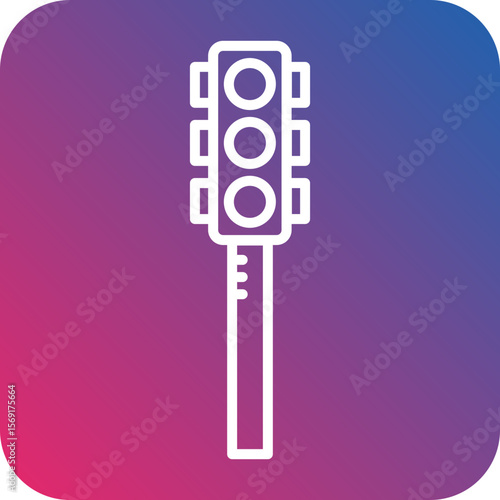 Traffic Lights Line Icon Style