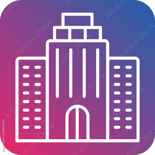 Apartments Line Icon Style