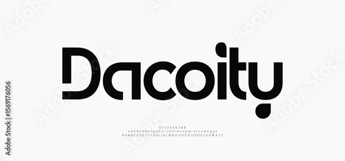 Dacoity modern stylish typography letter logo design
