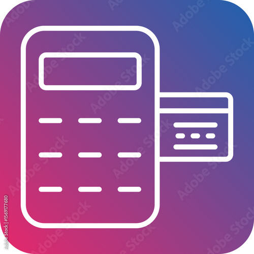 Pos Terminal Line Icon Style