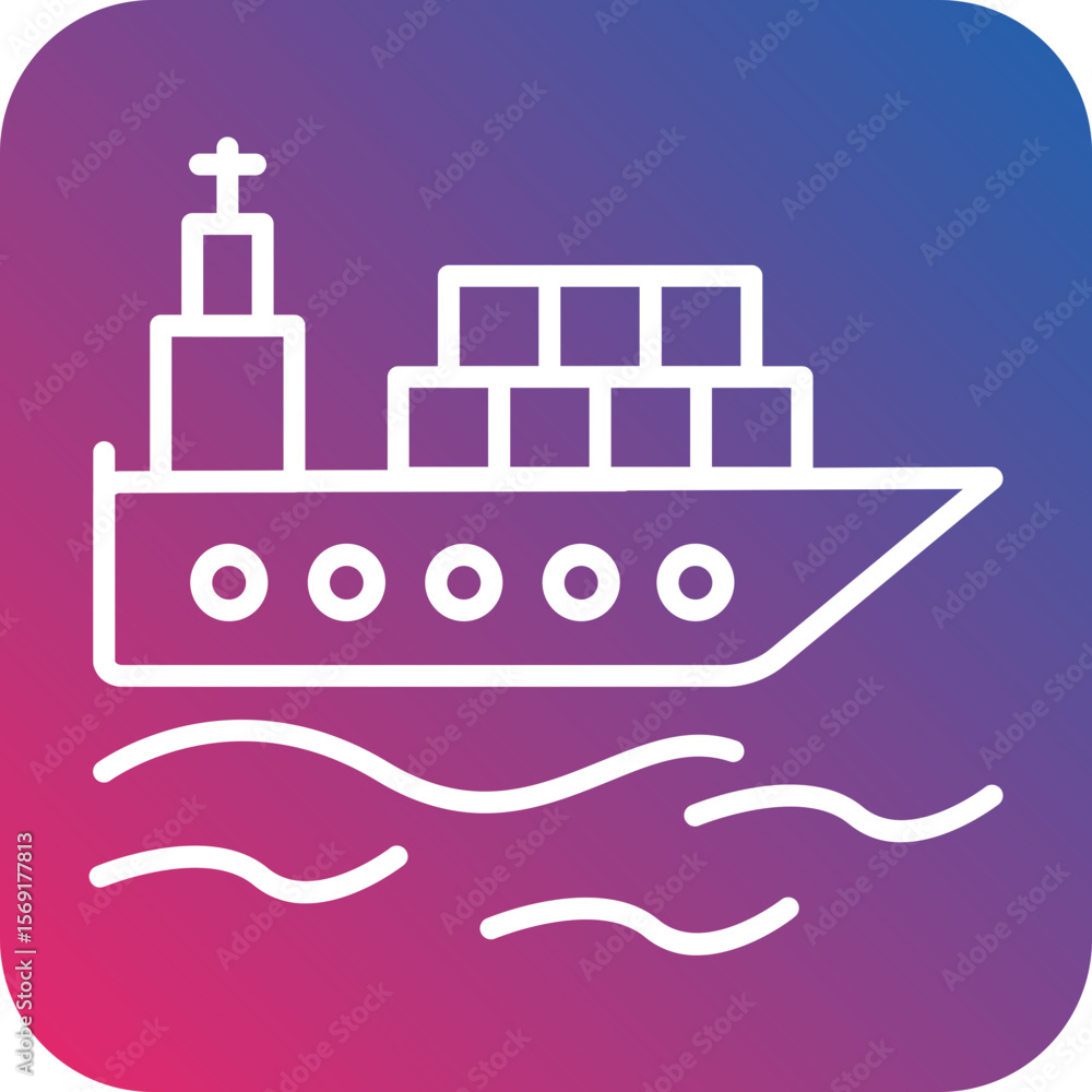 Obraz premium Shipment Line Icon Style