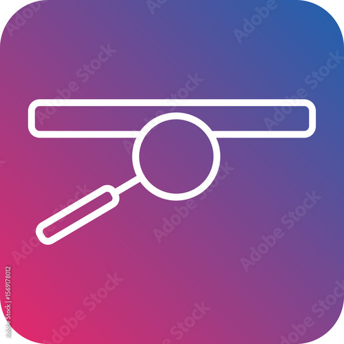 Search Bar Line Icon Style