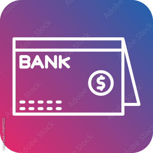 Passbook Line Icon Style