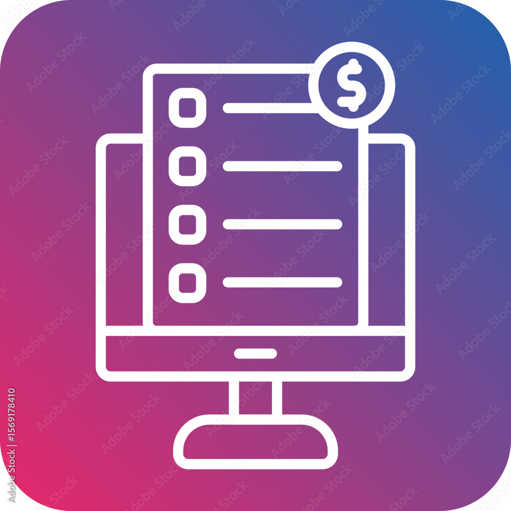 Invoice Line Icon Style Invoice Line Icon Style