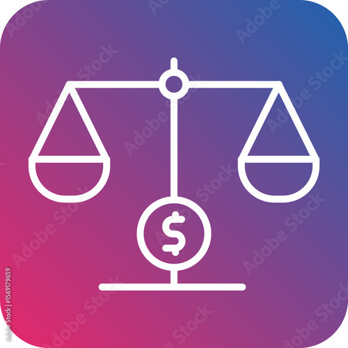 Balance Line Icon Style