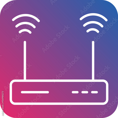 WifiRouter Line Icon Style