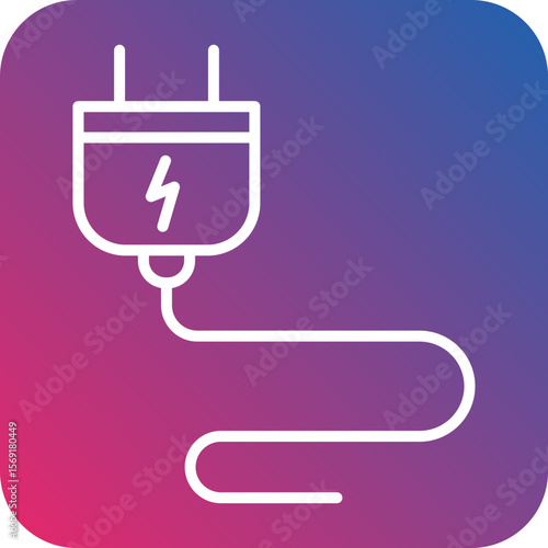 Plug Line Icon Style