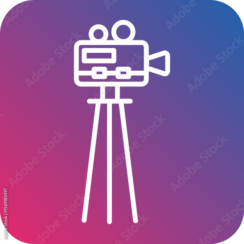 VideoCamera Line Icon Style