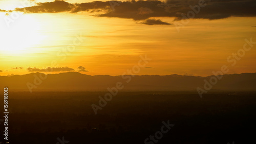 Wallpaper Mural Golden sunset sky clouds in the evening sunrise. Torontodigital.ca