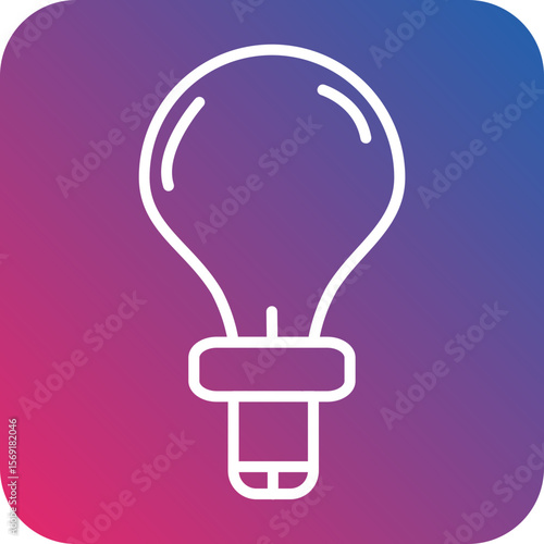 Bulb Line Icon Style