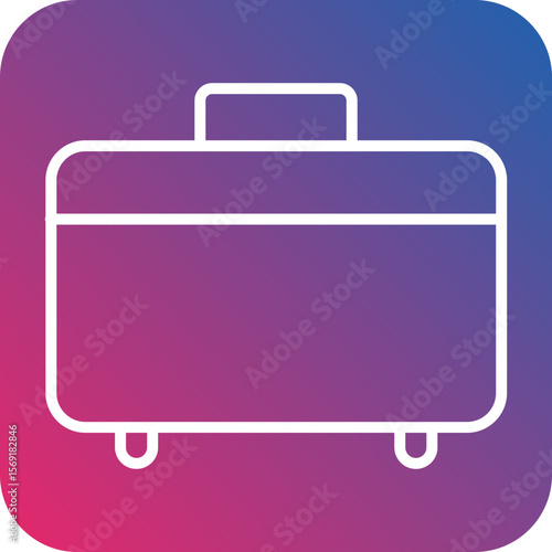 Suitcase Line Icon Style