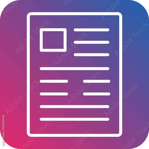 Article Line Icon Style