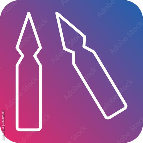 Ampoule Line Icon Style